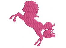 Stickdatei Pferde Silhouette - Steigendes Pferd